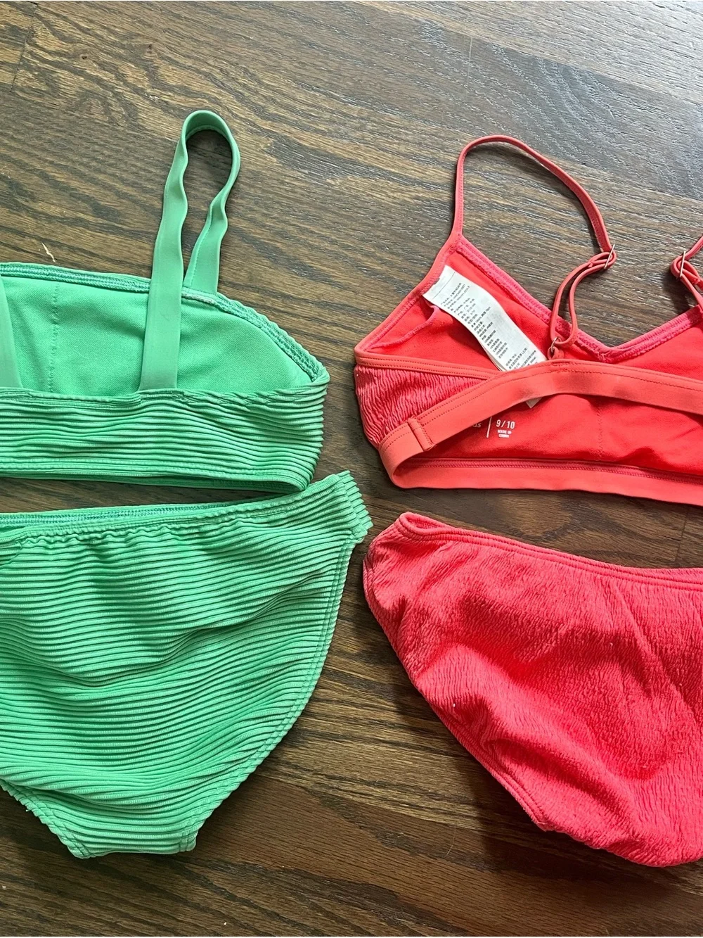 abercrombie kids Mint Green and Coral Bikini Sets